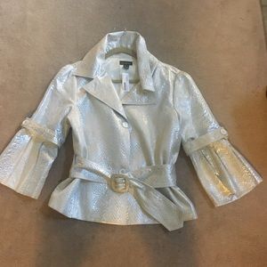 Silver ‘Snakeskin’ Look Jacket Size 10